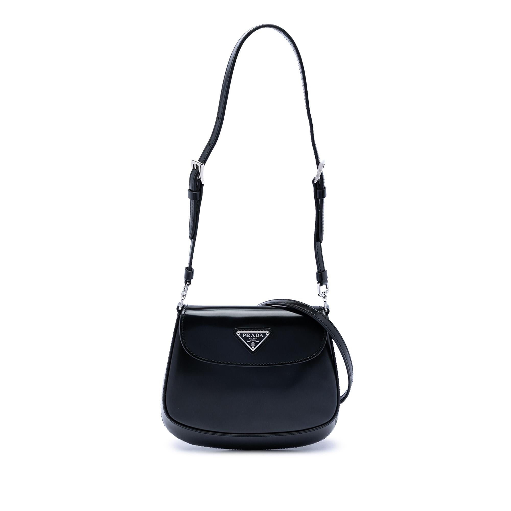 Prada Mini Brushed Leather Cleo Flap