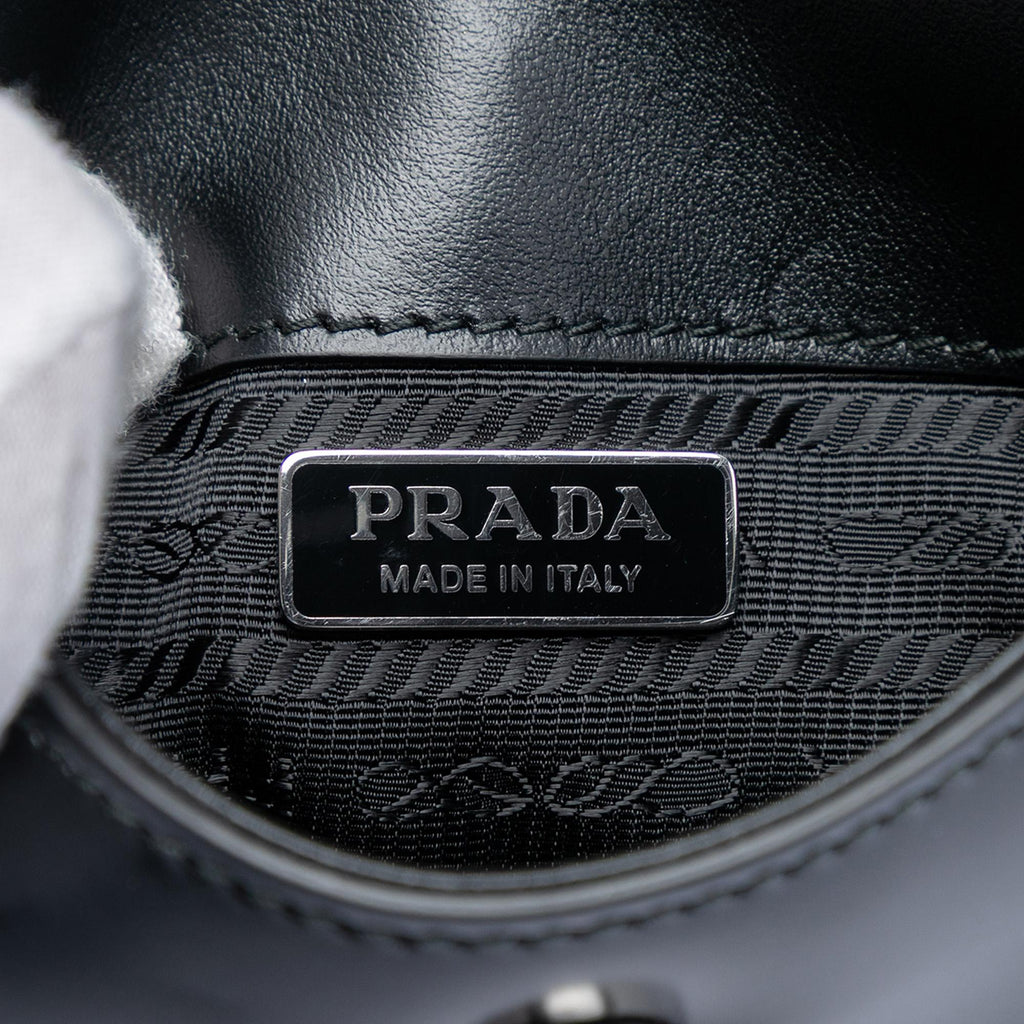 Prada Mini Brushed Leather Cleo Flap