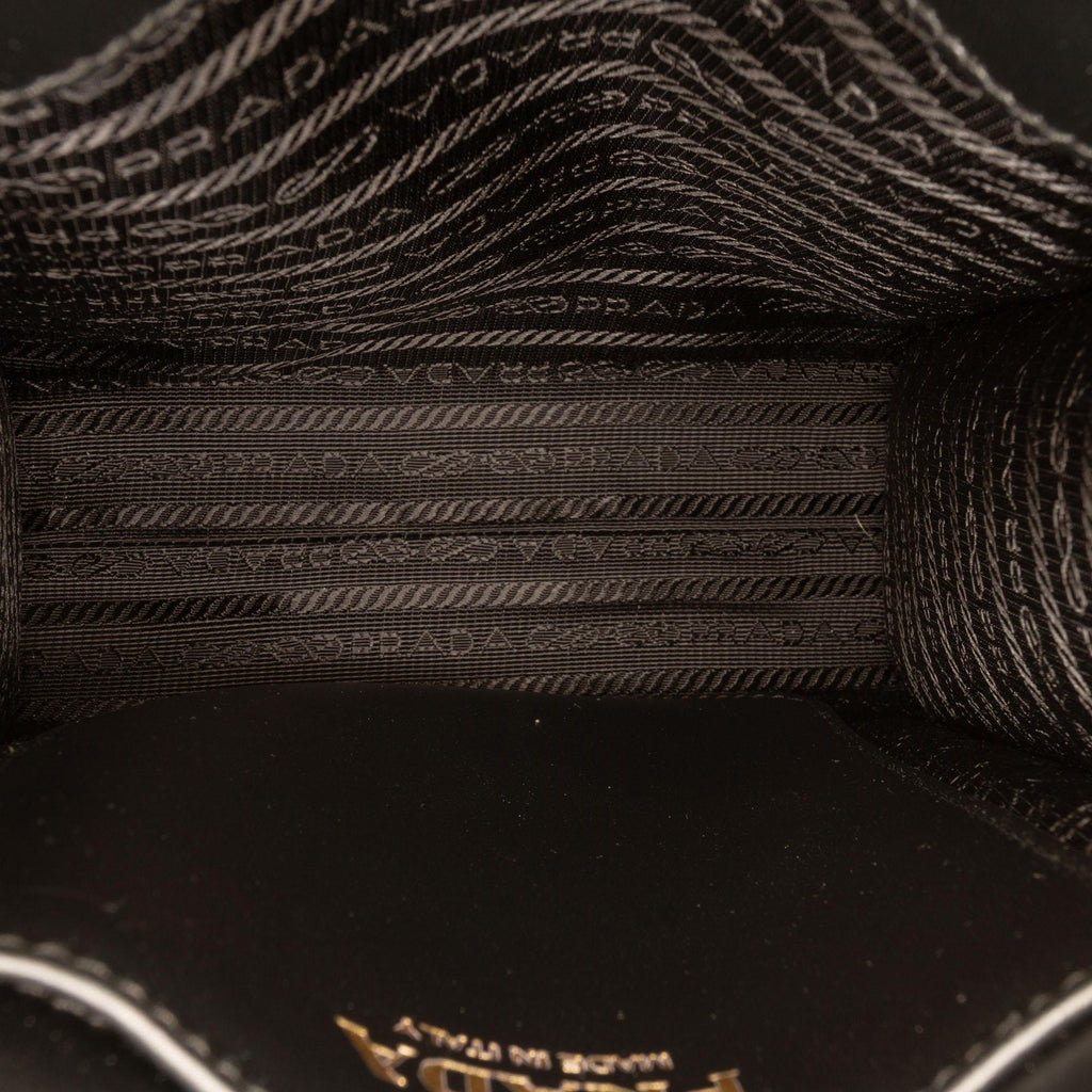 Prada Mini Embroidered Jacquard Symbole Triangolo Satchel