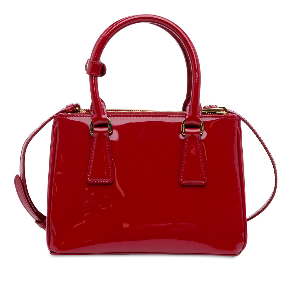 Prada Mini Patent Galleria Double Zip Satchel (SHG-pRGtU5)