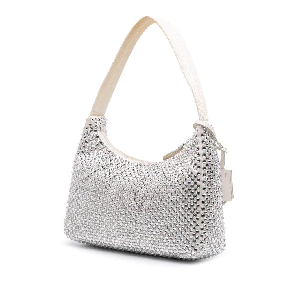 Prada Mini Satin Crystal Re-Edition 2000 Shoulder Bag