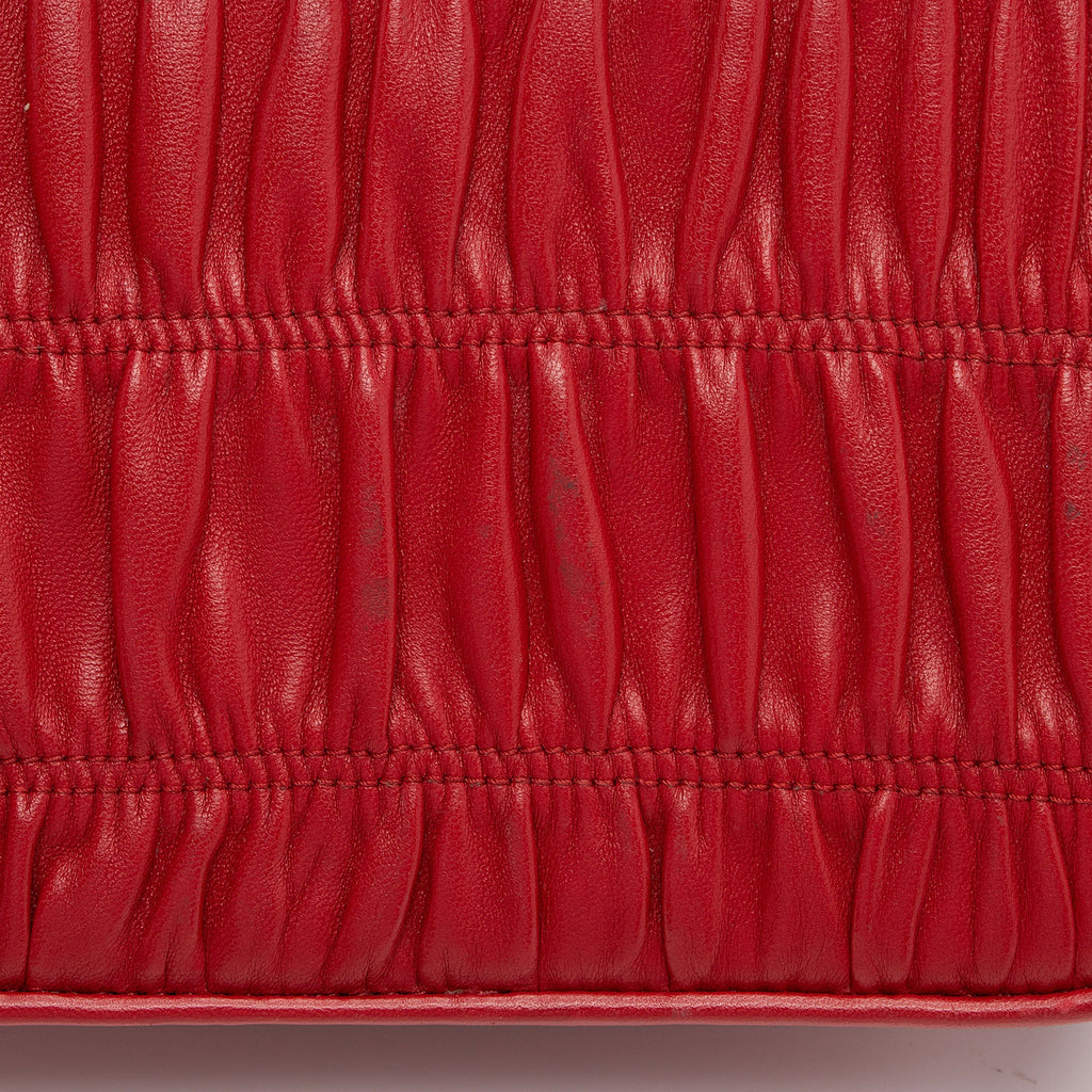 Prada Nappa Gaufre Leather Chain Flap Bag