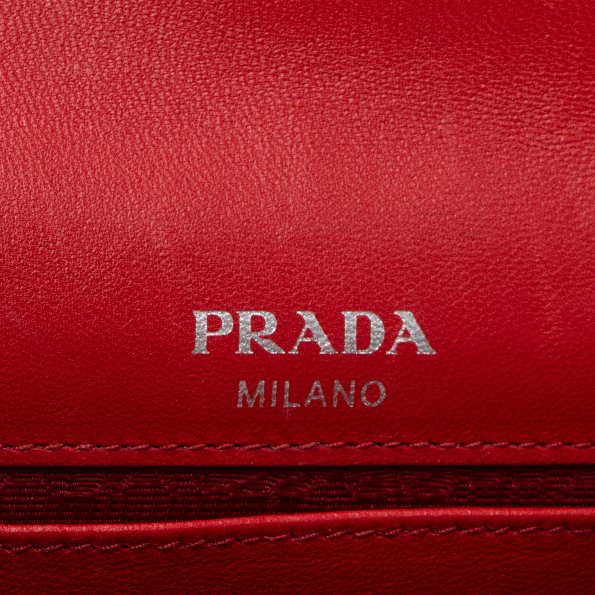 Prada Nappa Gaufre Leather Chain Flap Bag