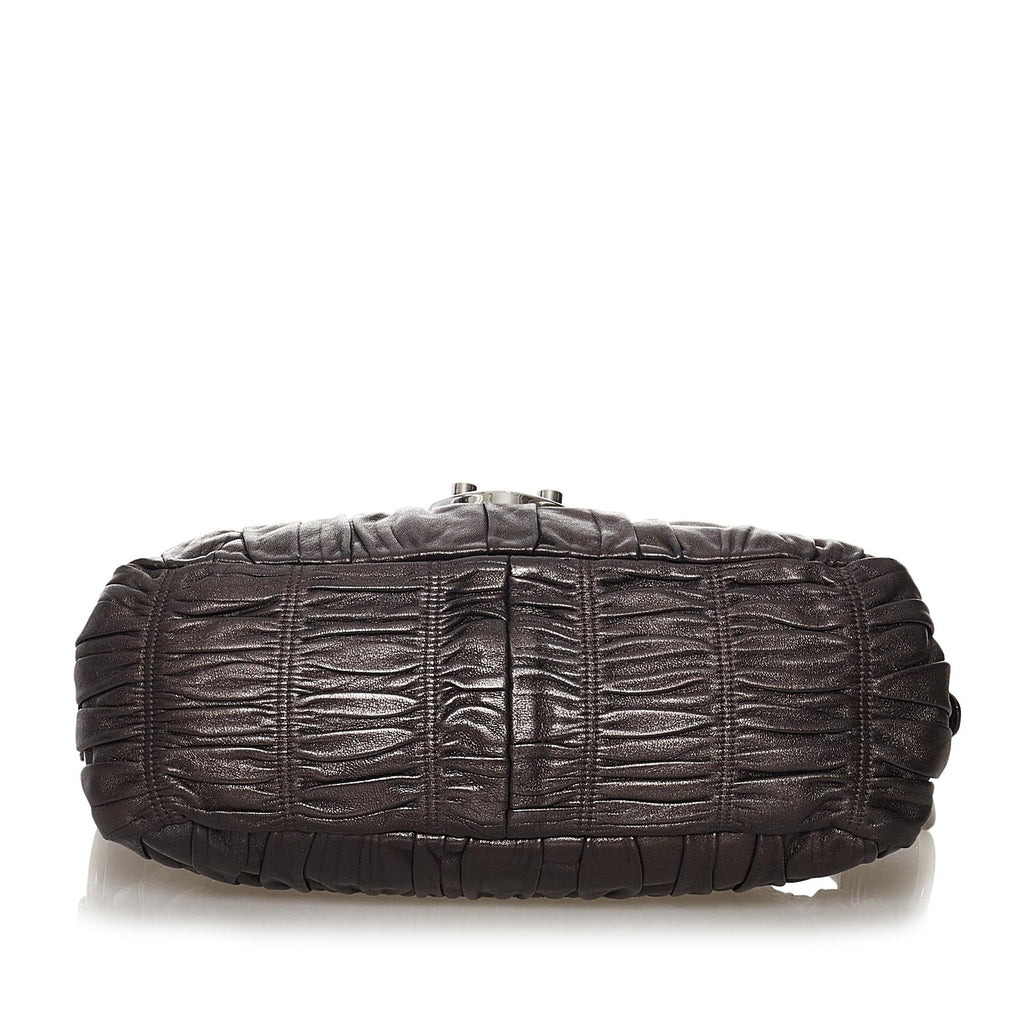 Prada Nappa Gaufre Sound Lock Shoulder Bag (SHG-32902)