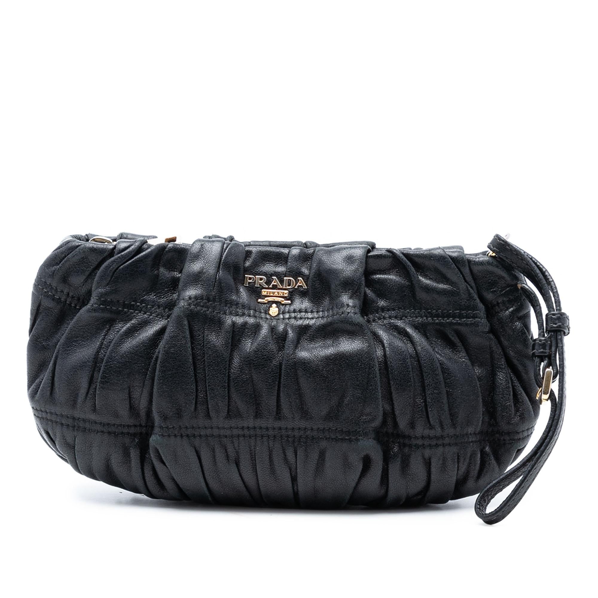 Prada Nappa Gaufre Wristlet Clutch