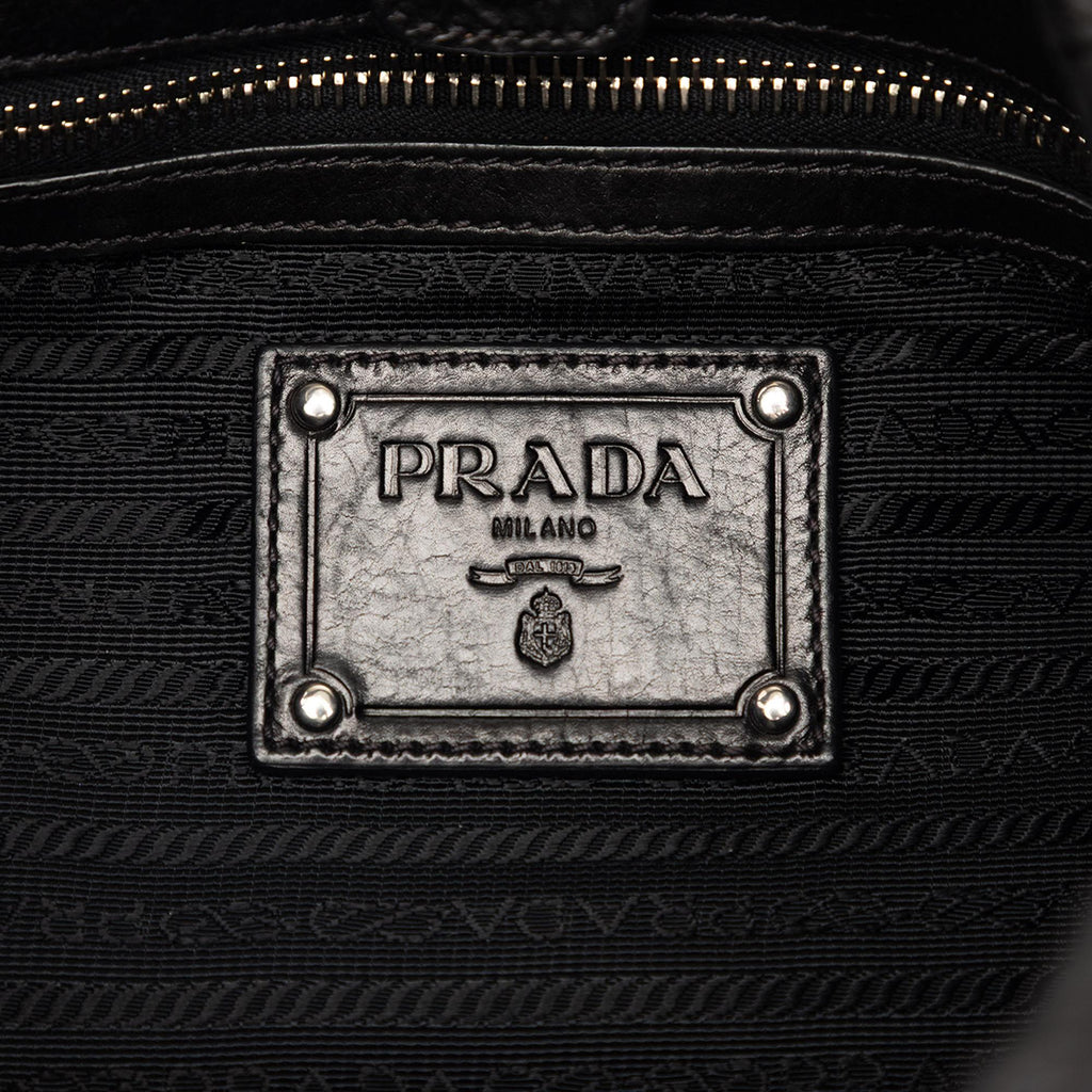 Prada Nappa Mordore Ruffle Hobo