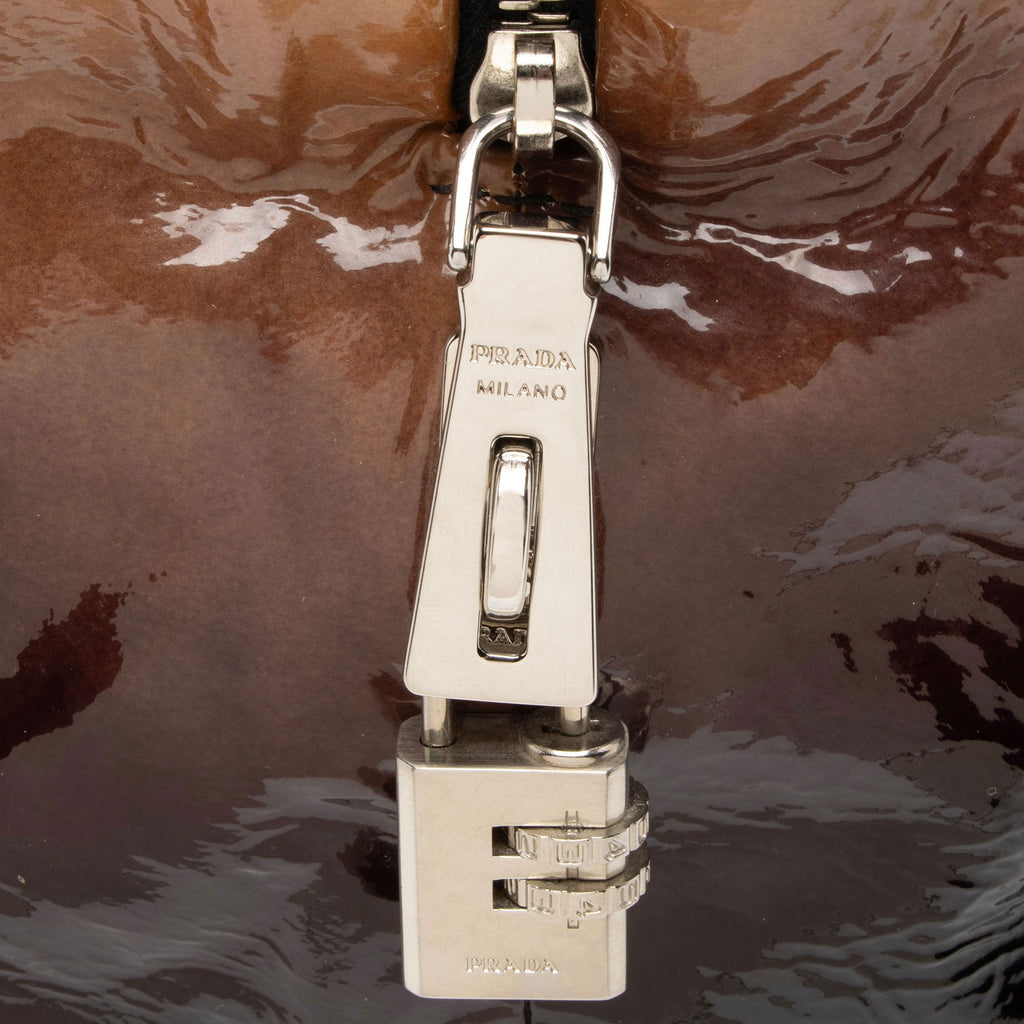 Prada Patent Leather Ombre Dome Satchel (SHF-alsIpx)