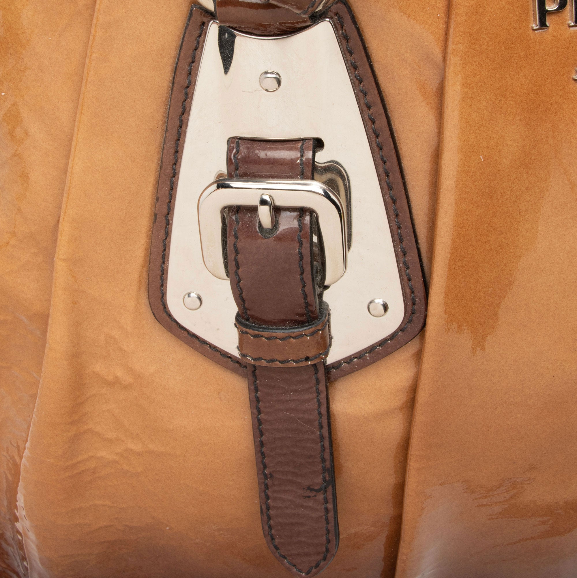Prada Patent Leather Ombre Dome Satchel (SHF-alsIpx)