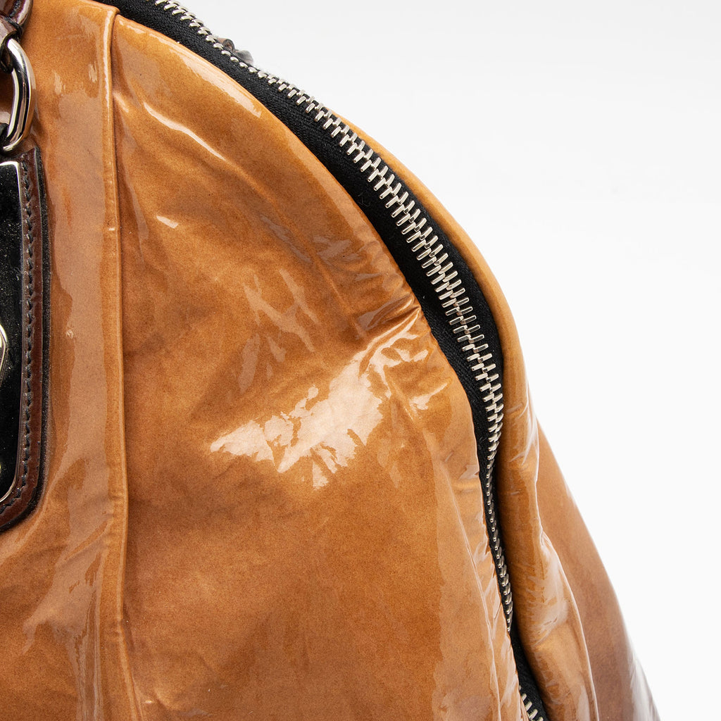 Prada Patent Leather Ombre Dome Satchel (SHF-alsIpx)