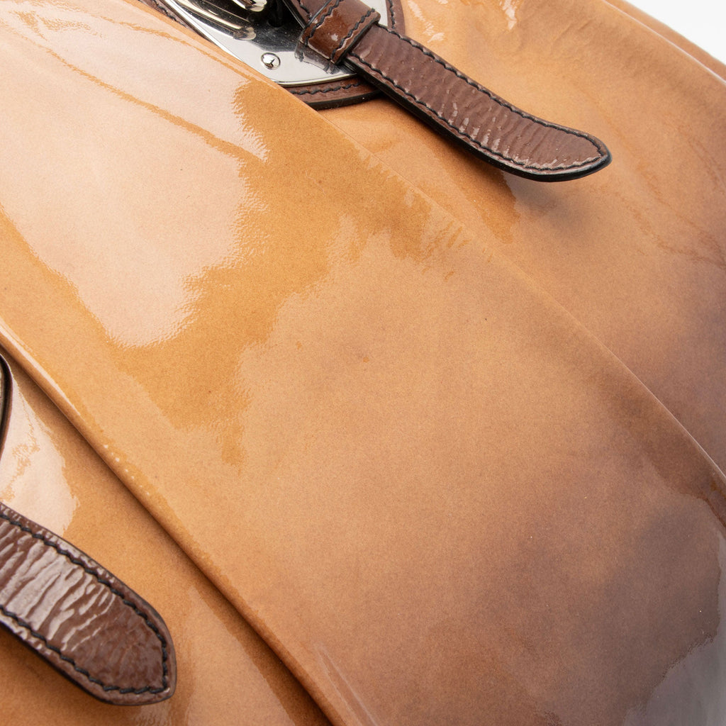 Prada Patent Leather Ombre Dome Satchel (SHF-alsIpx)