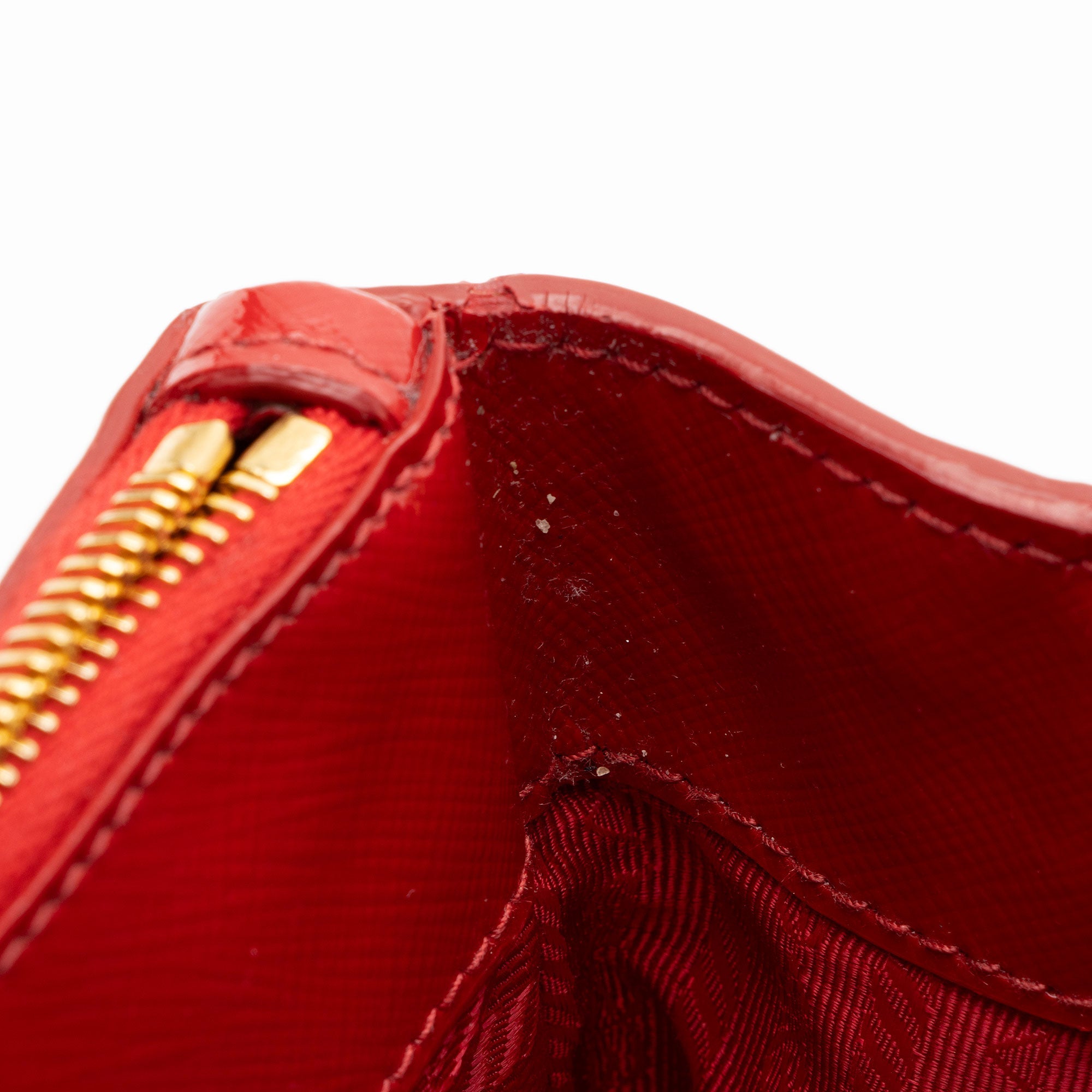 Prada Patent Saffiano Galleria Small Tote