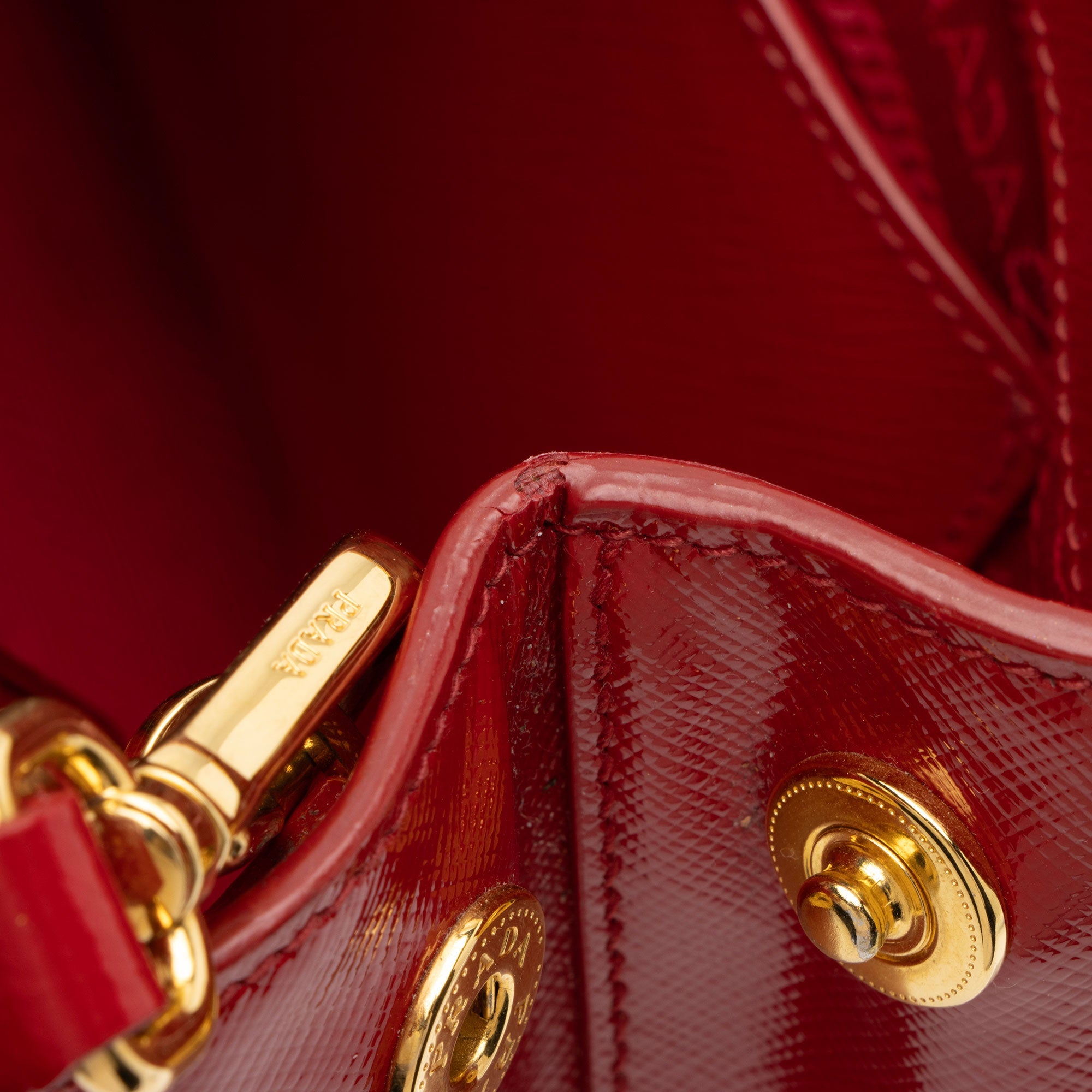 Prada Patent Saffiano Galleria Small Tote