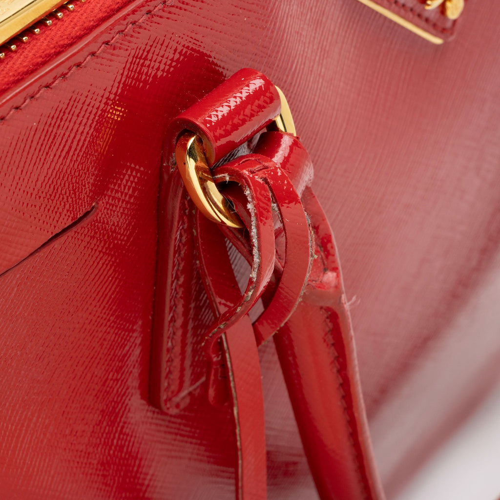 Prada Patent Saffiano Galleria Small Tote