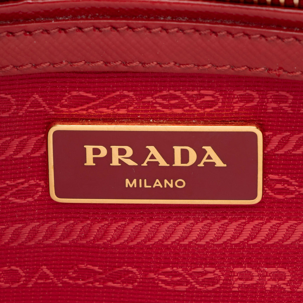 Prada Patent Saffiano Galleria Small Tote