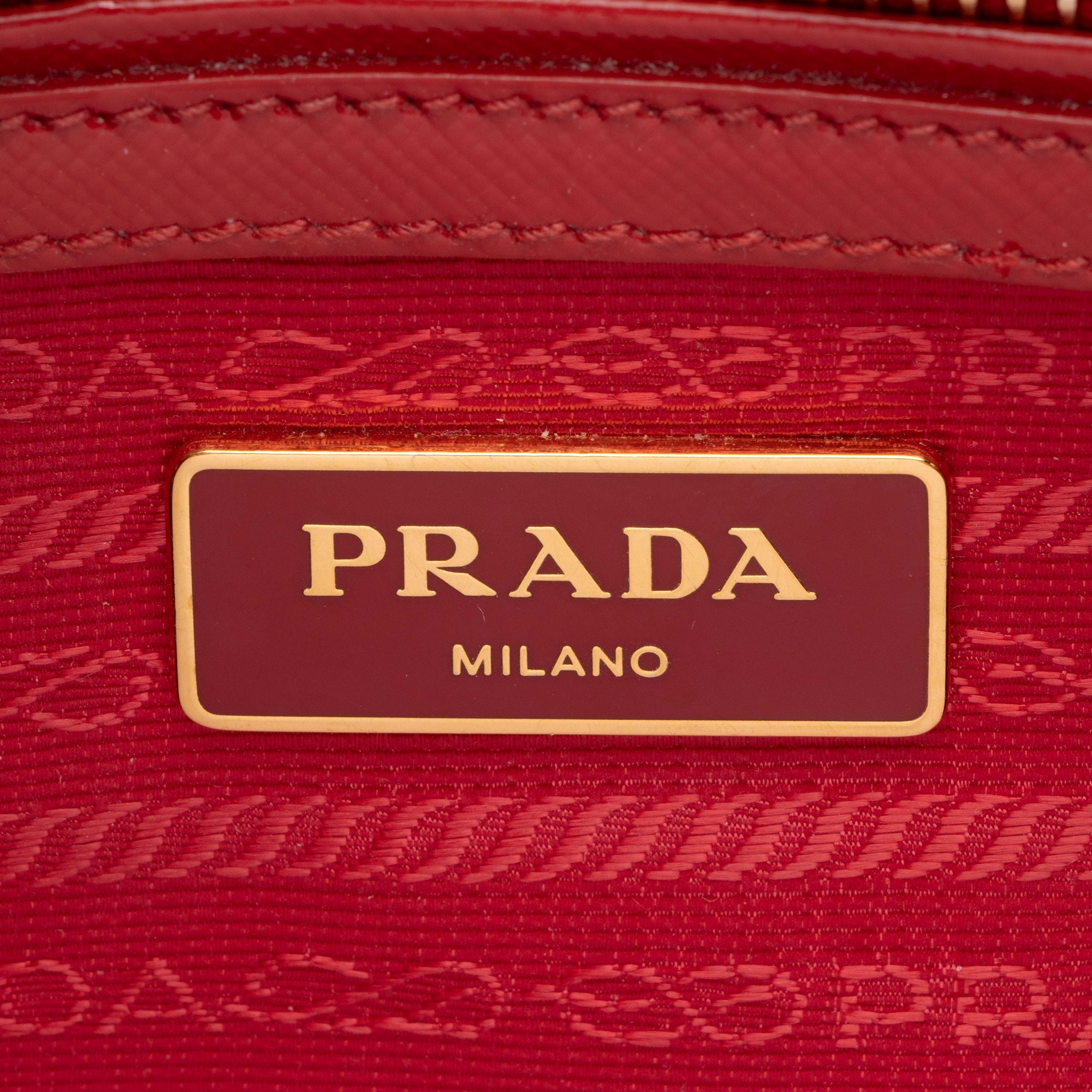 Prada Patent Saffiano Galleria Small Tote