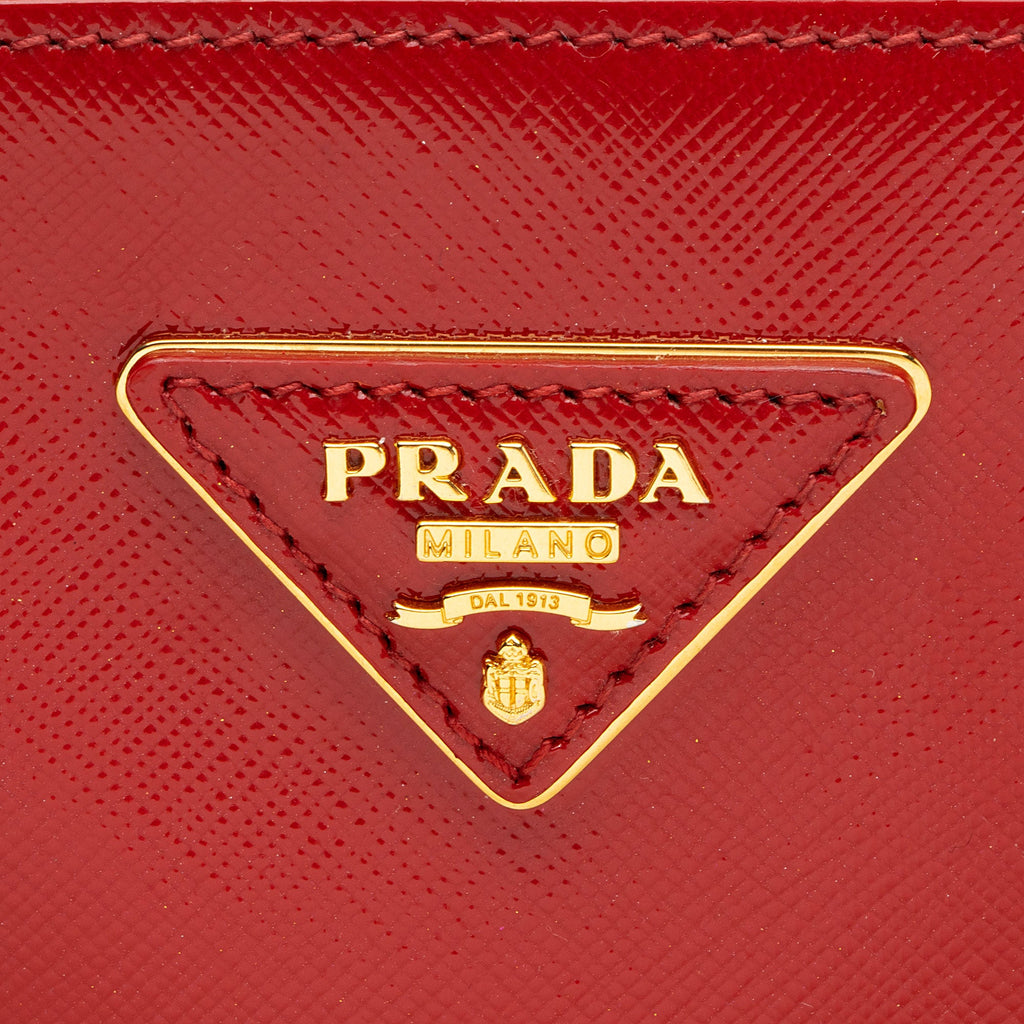 Prada Patent Saffiano Galleria Small Tote