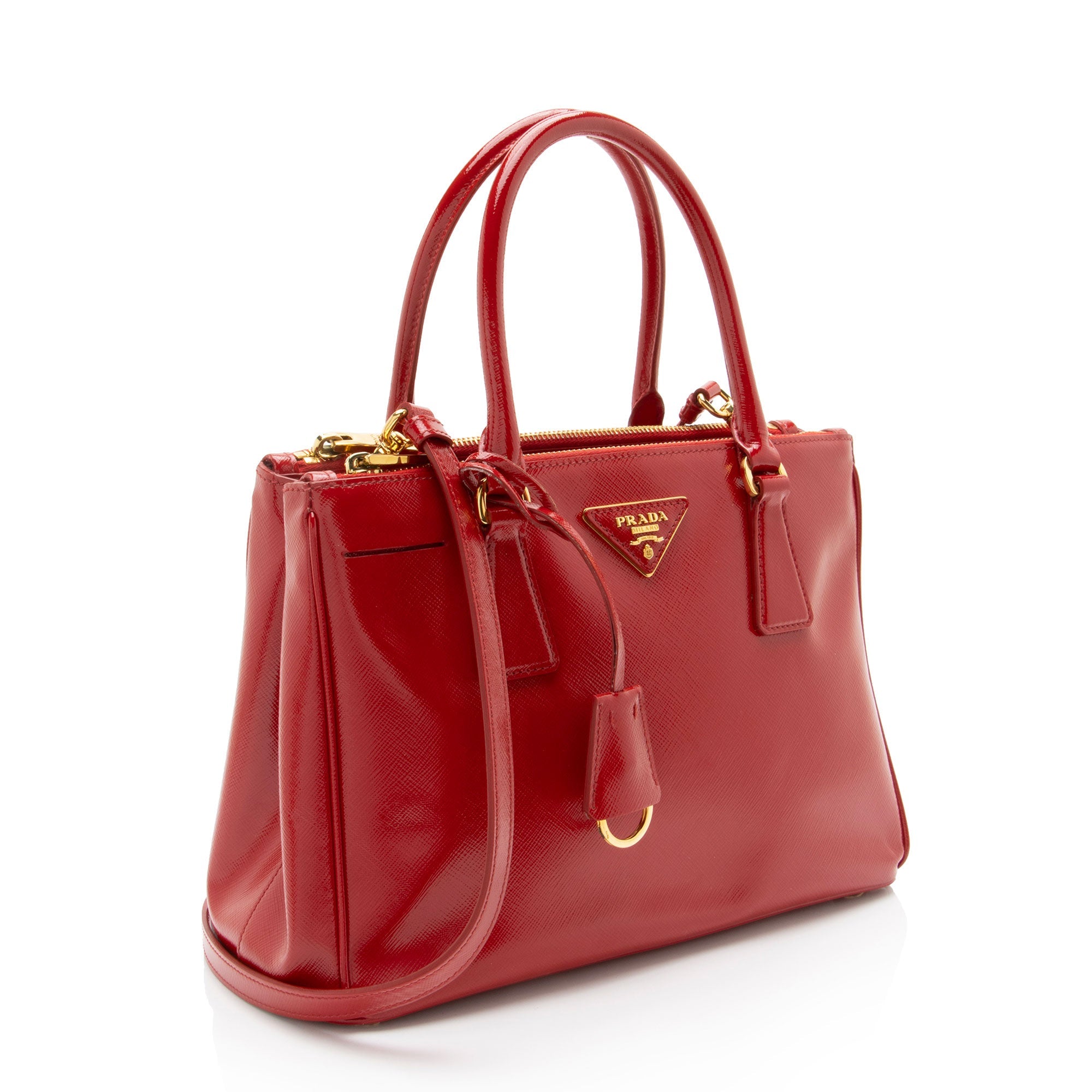 Prada Patent Saffiano Galleria Small Tote