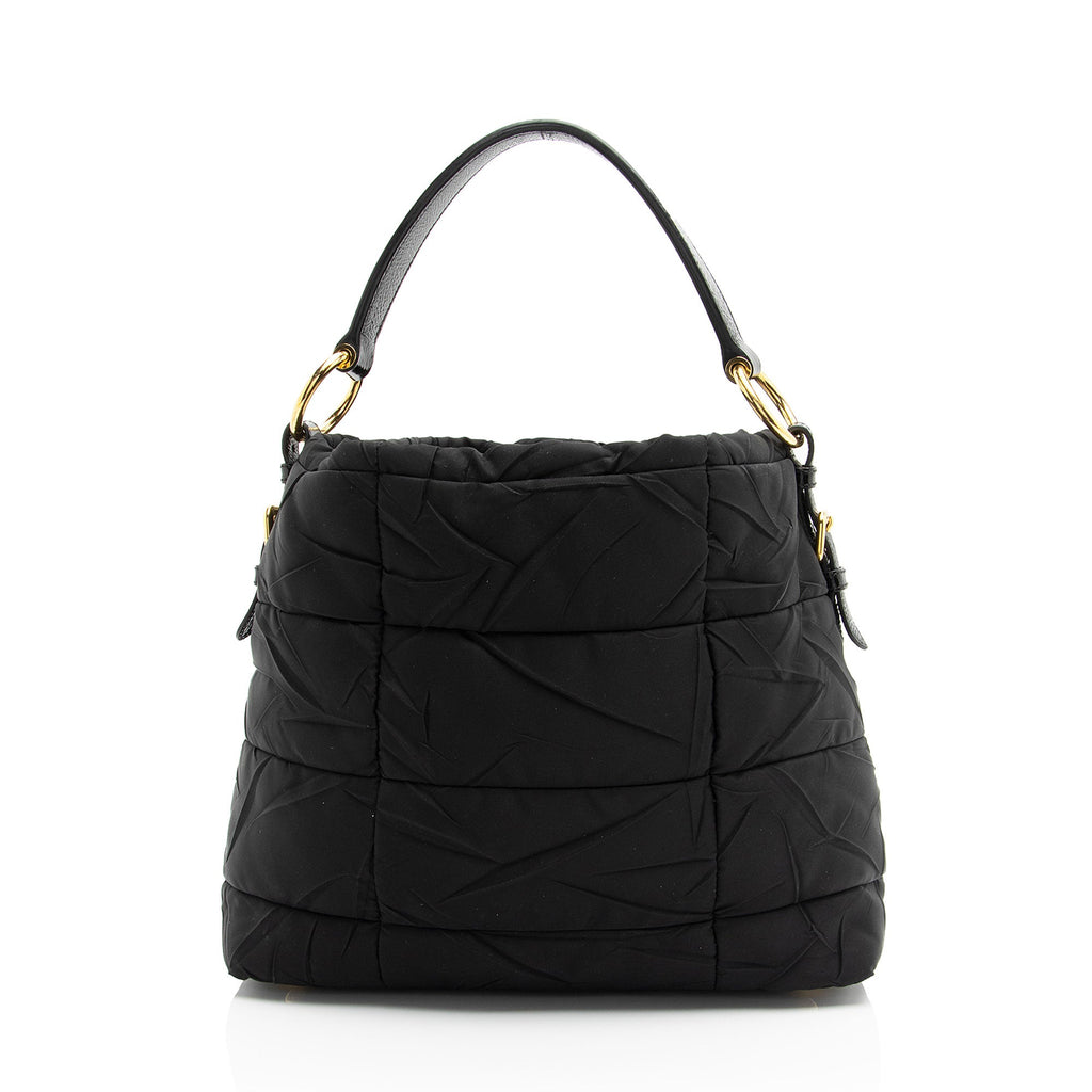 Prada Quilted Tessuto Shoulder Bag (SHF-tluc77)
