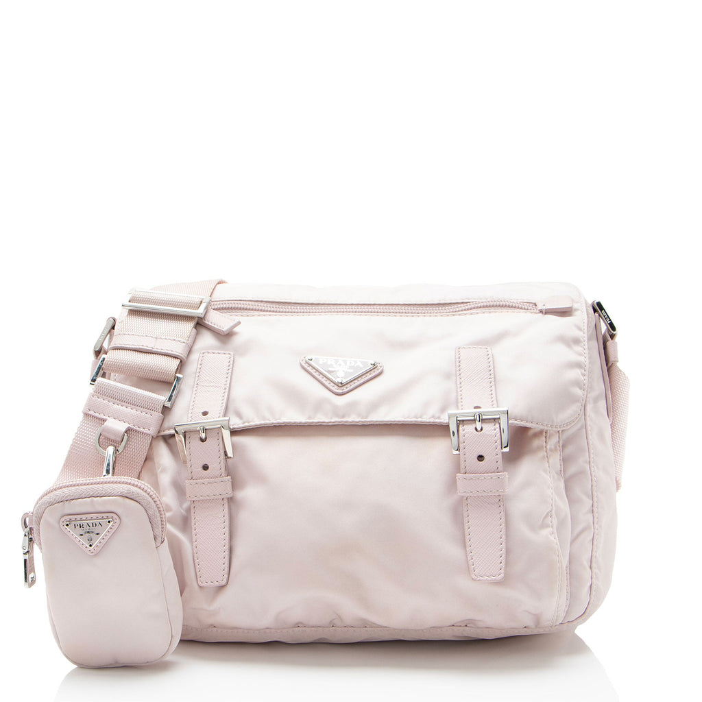 Prada Re-Nylon Double Buckle Messenger