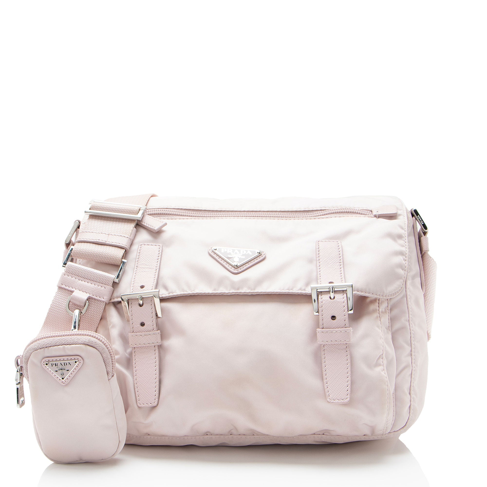 Prada Re-Nylon Double Buckle Messenger