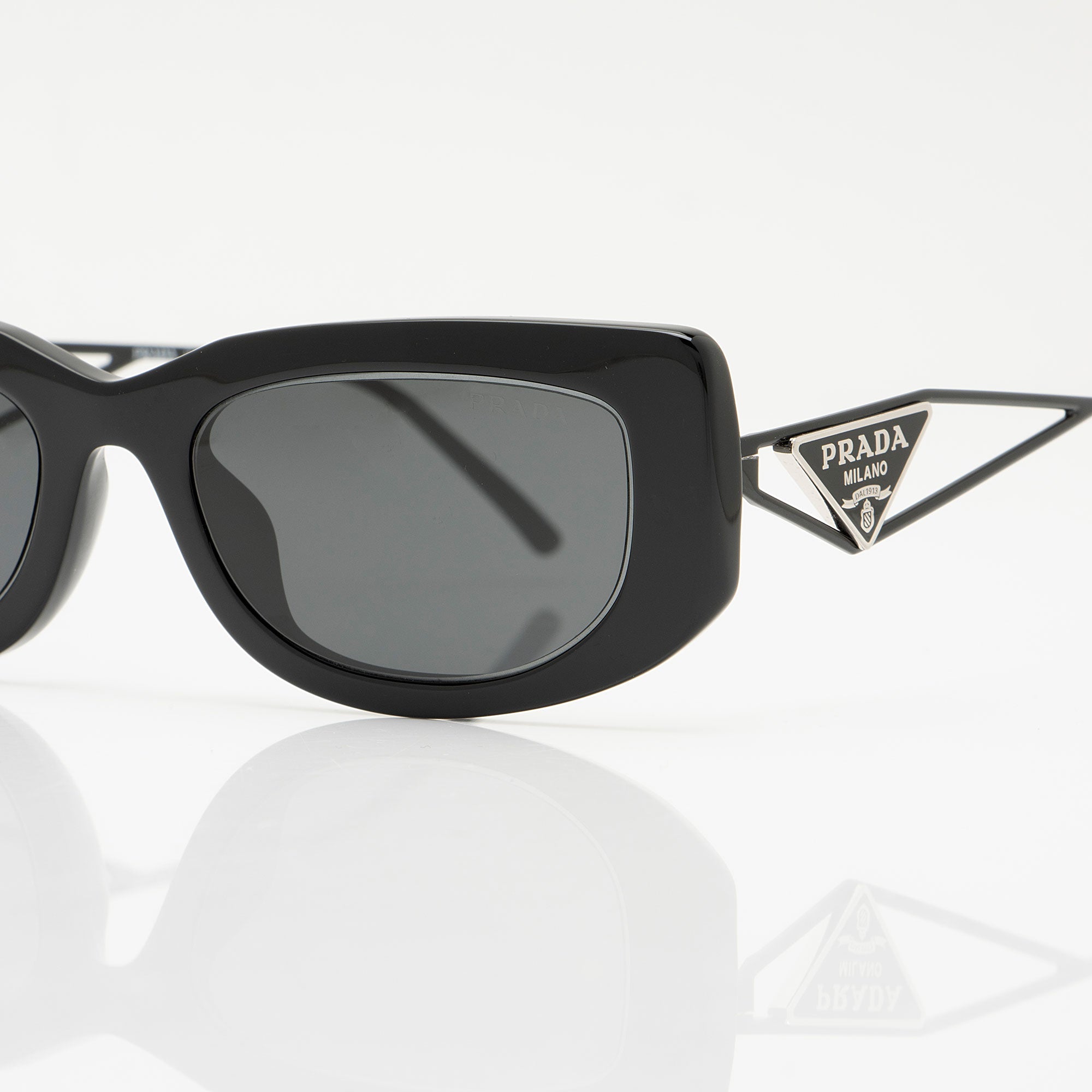 Prada Rectangle Triangle Logo Sunglasses