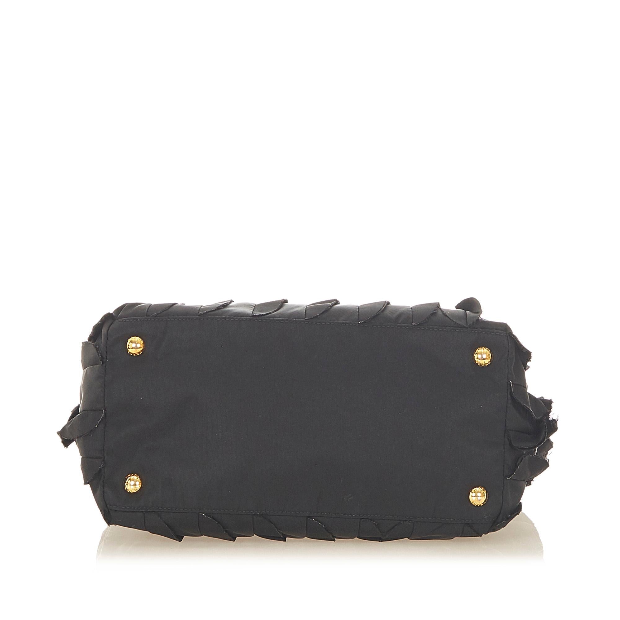 Prada Ruffled Tessuto Tote Bag (SHG-31652)