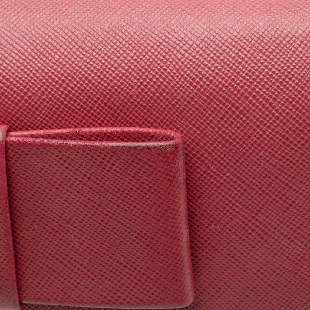 Prada Saffiano Bow Continental Wallet