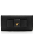 Prada Saffiano Bow Continental Wallet