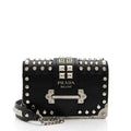 Prada Saffiano Calfskin Studded Cahier Crossbody (SHF-Cf2bbw)