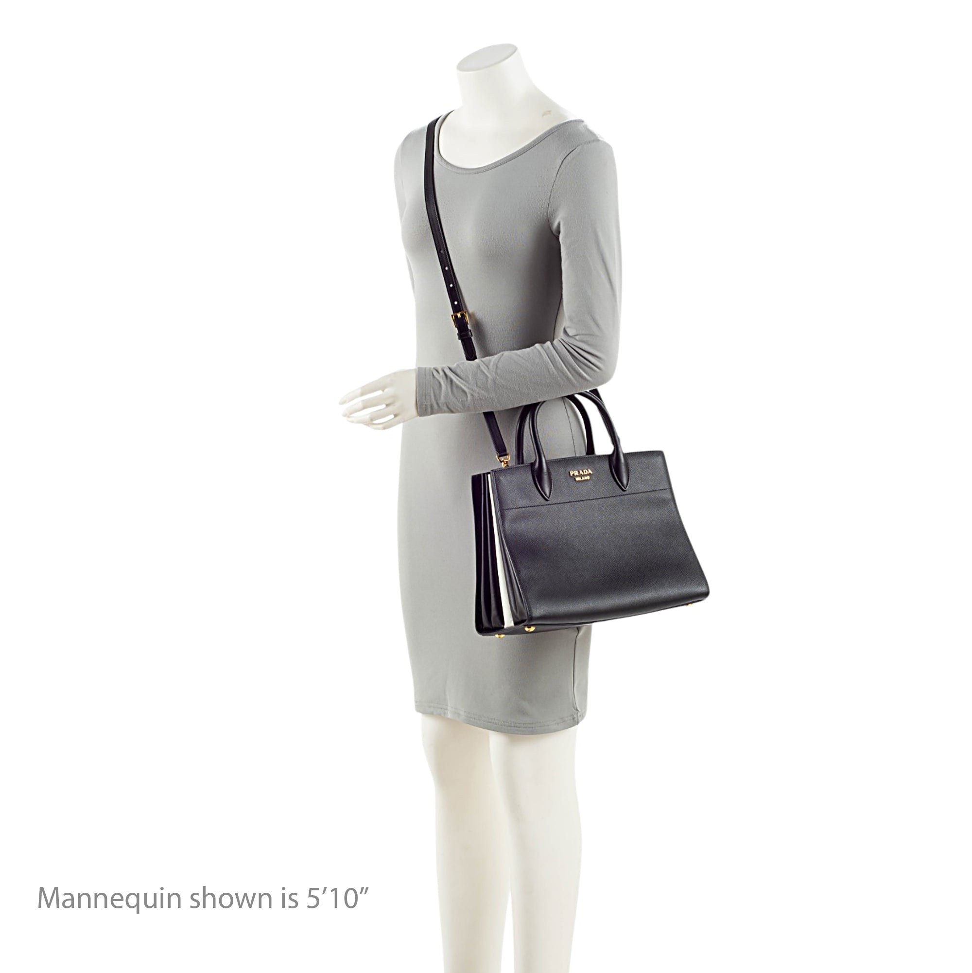 Prada Saffiano Cuir City Bibliotheque Medium Tote