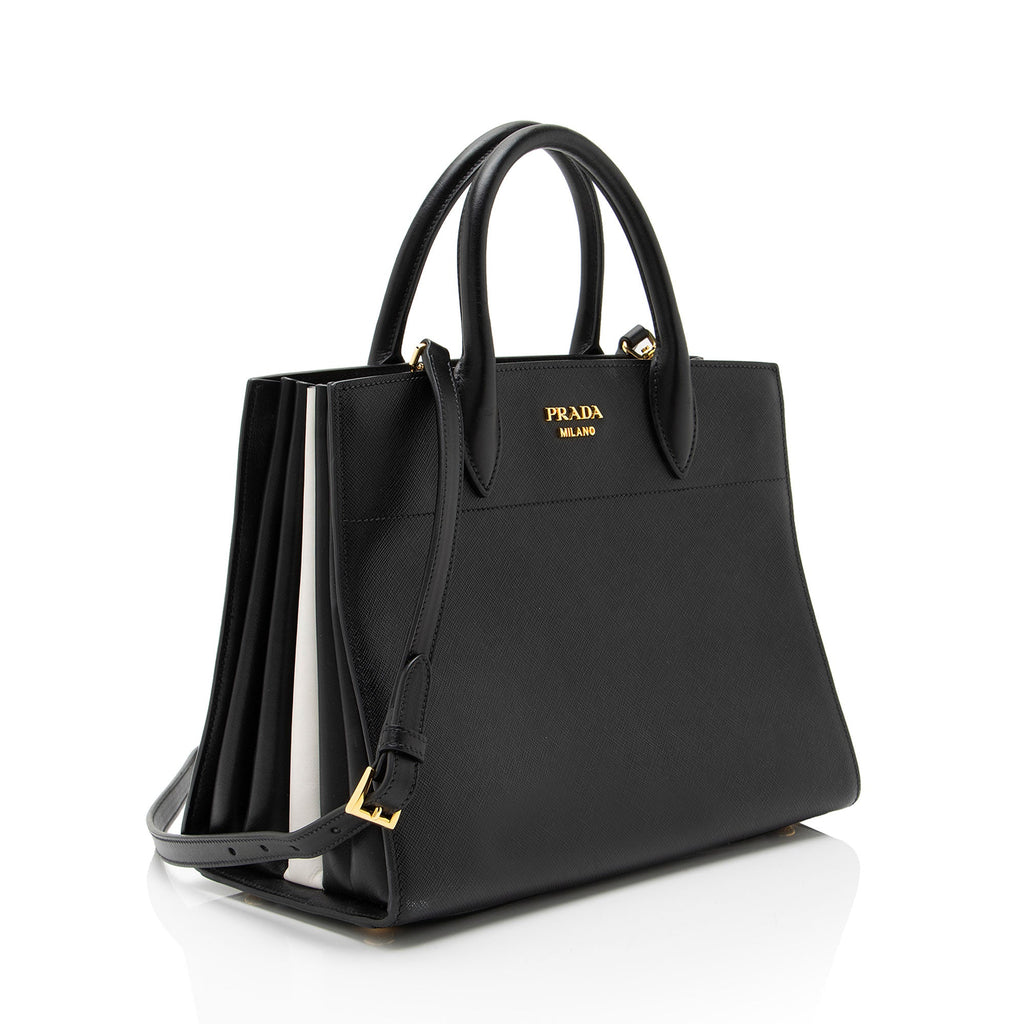 Prada Saffiano Cuir City Bibliotheque Medium Tote