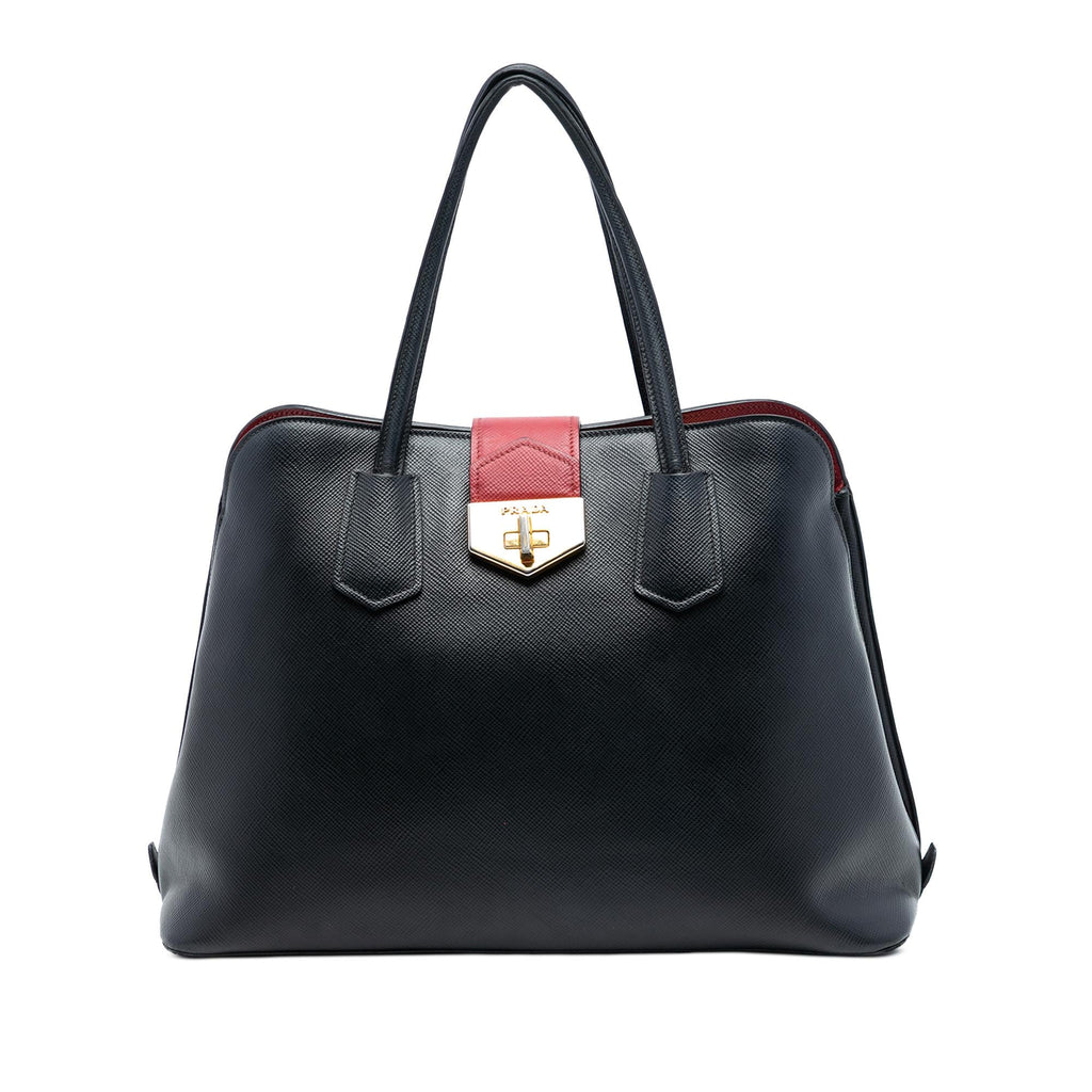 Prada Saffiano Cuir Convertible Top Handle Bag