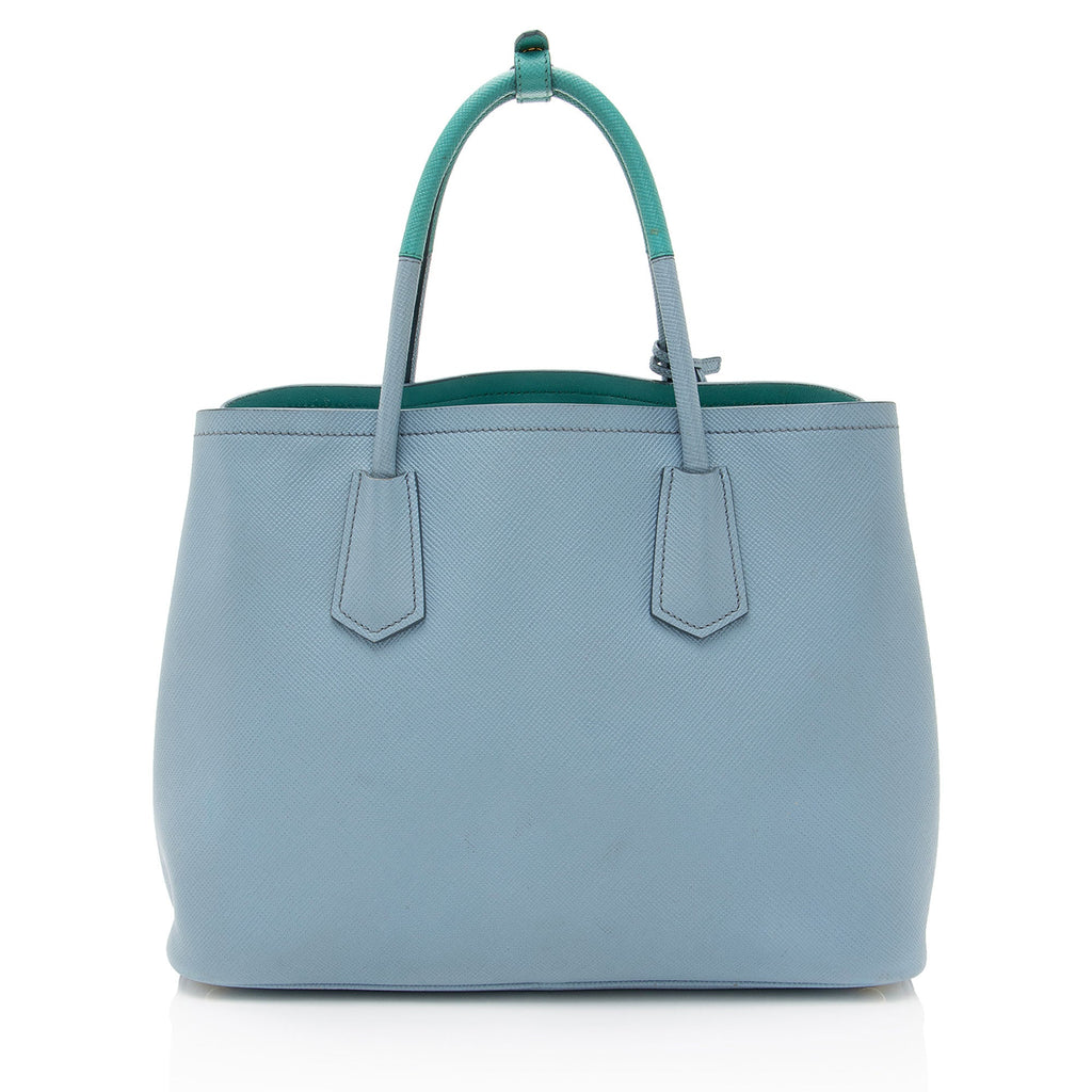 Prada Saffiano Cuir Double Handle Medium Tote