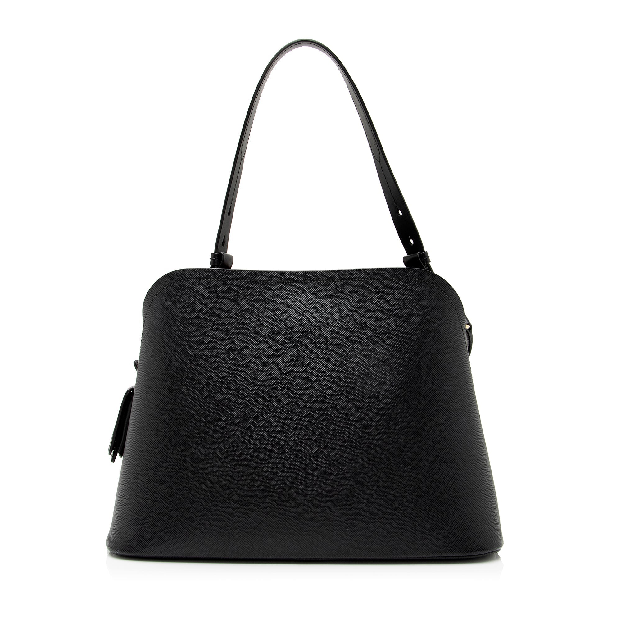 Prada Saffiano Cuir Leather Matinee Shoulder Bag (SHF-23633)