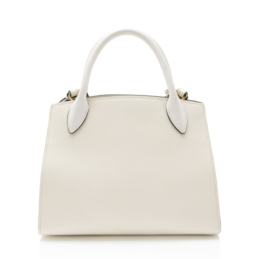 Prada Saffiano Cuir Leather Monochrome Small Tote