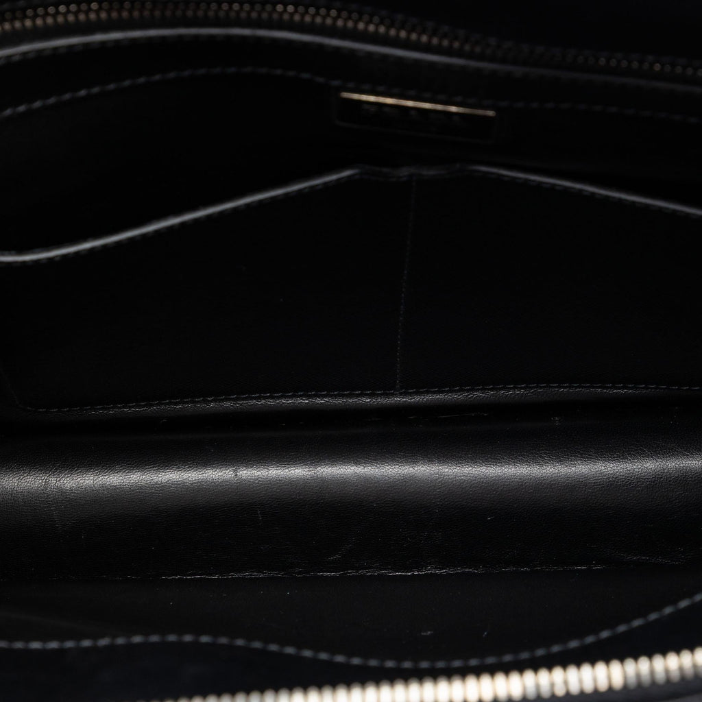 Prada Saffiano Cuir Travel Front Zip Pocket Briefcase