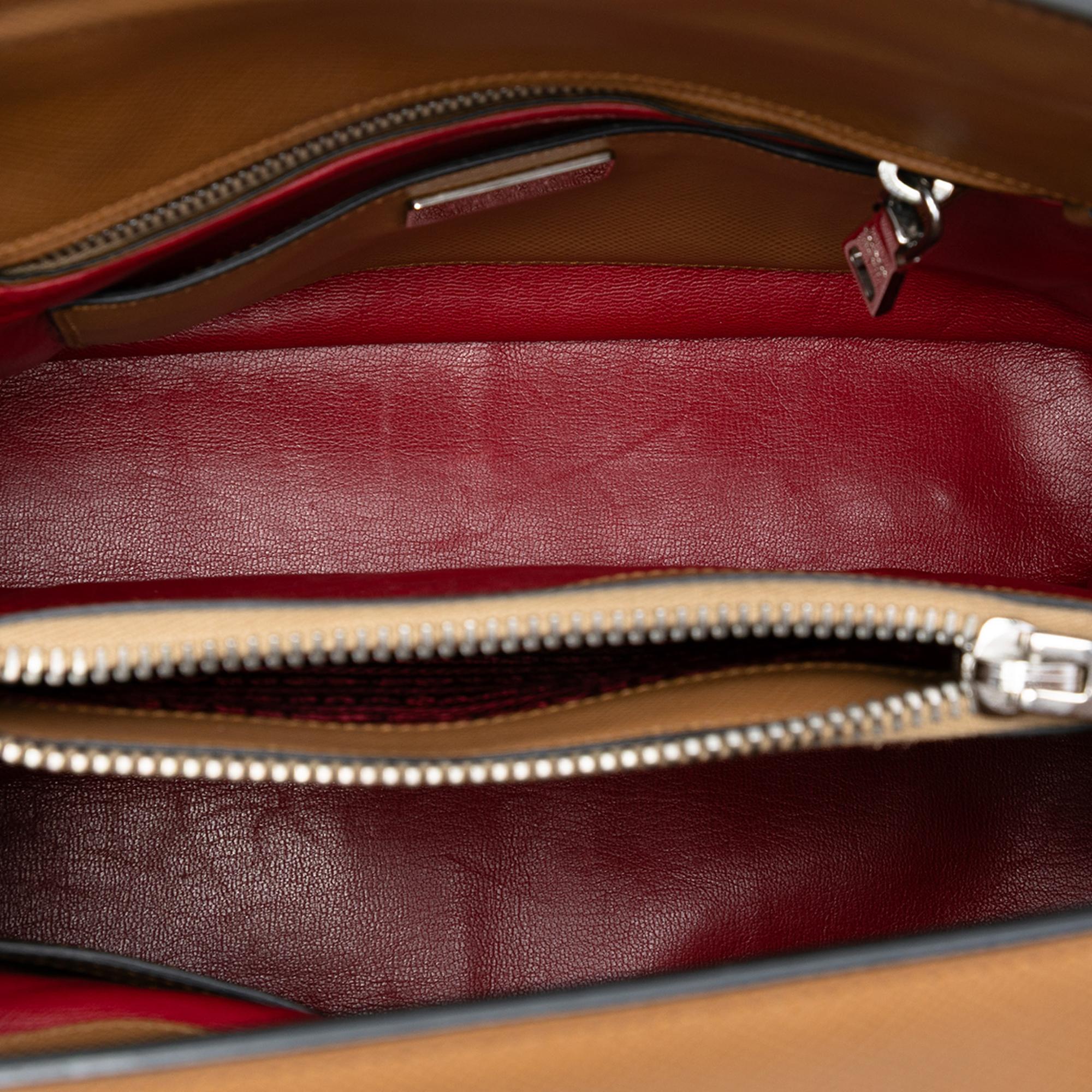 Prada Saffiano Cuir Turnlock Twin Satchel