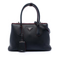 Prada Saffiano Cuir Turnlock Twin Satchel