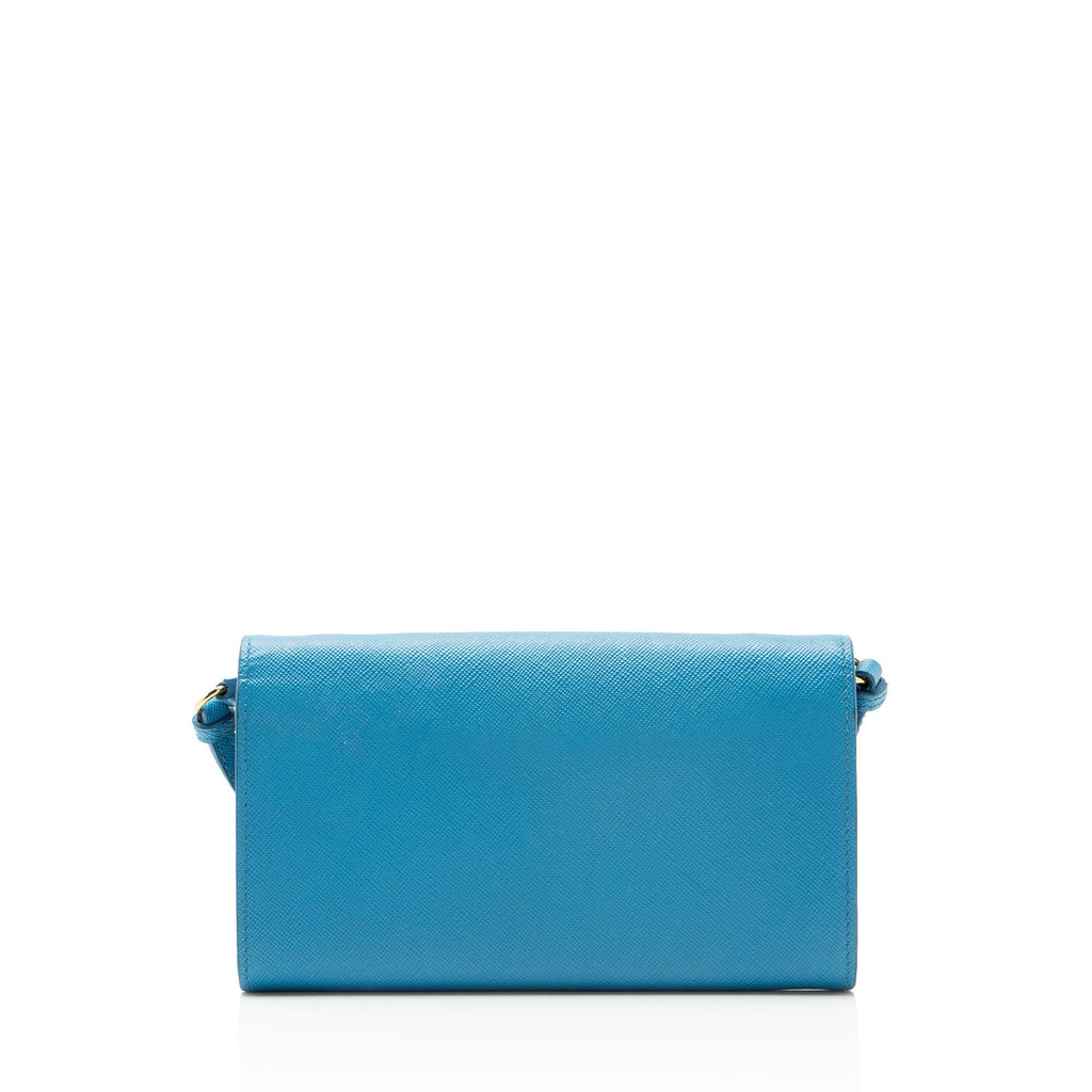 Prada Saffiano Envelope Wallet on Strap