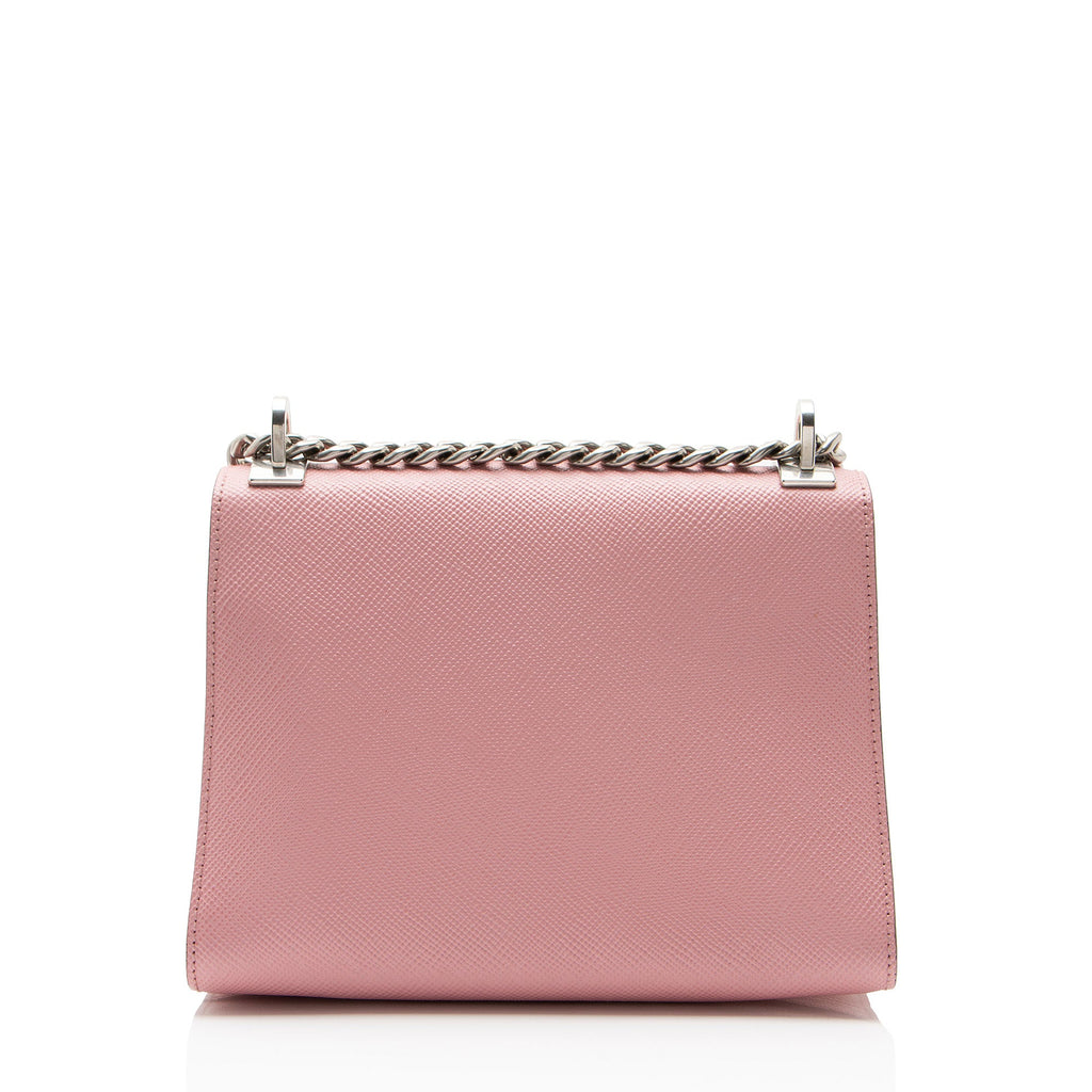 Prada Saffiano Leather Monochrome Chain Shoulder Bag