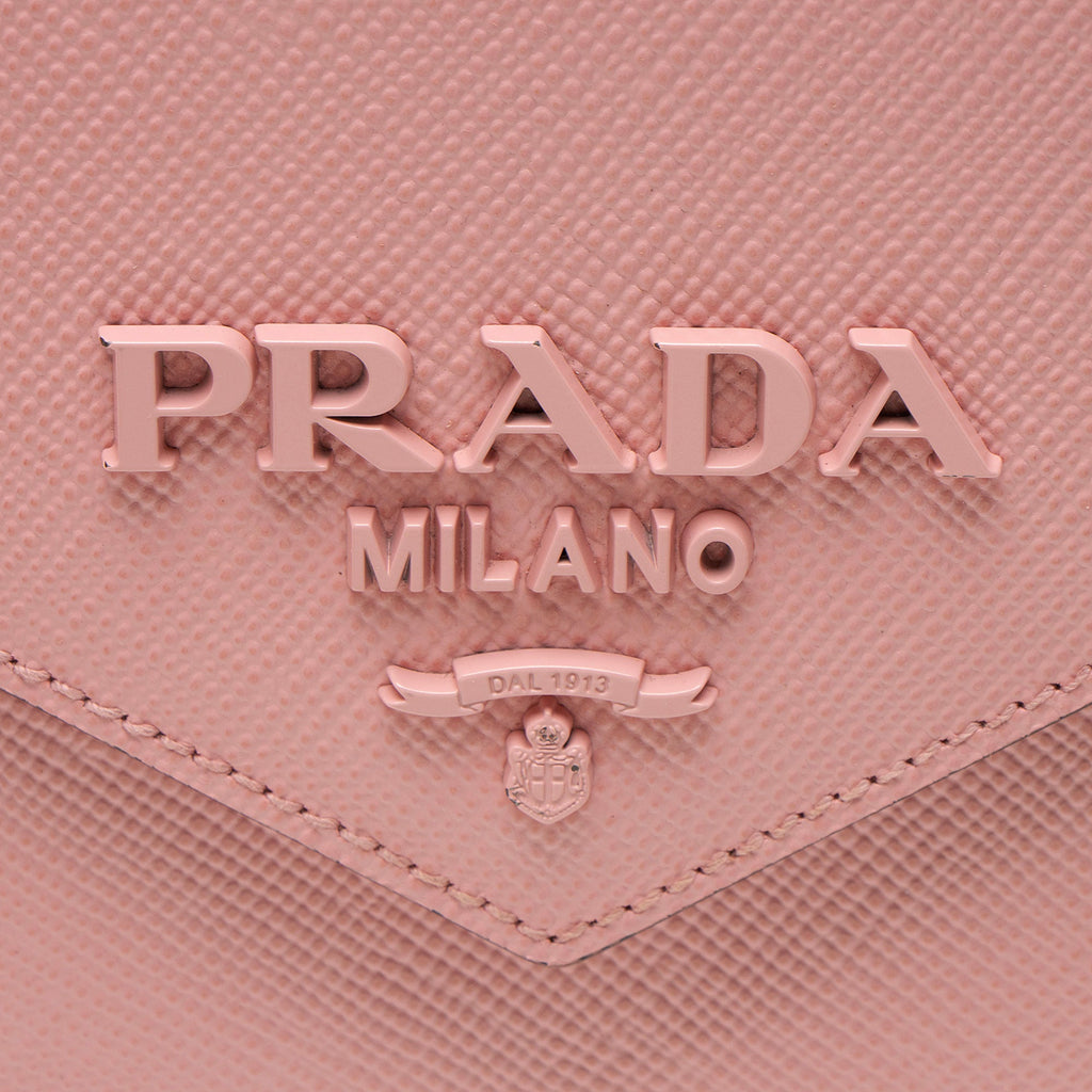 Prada Saffiano Leather Monochrome Chain Shoulder Bag