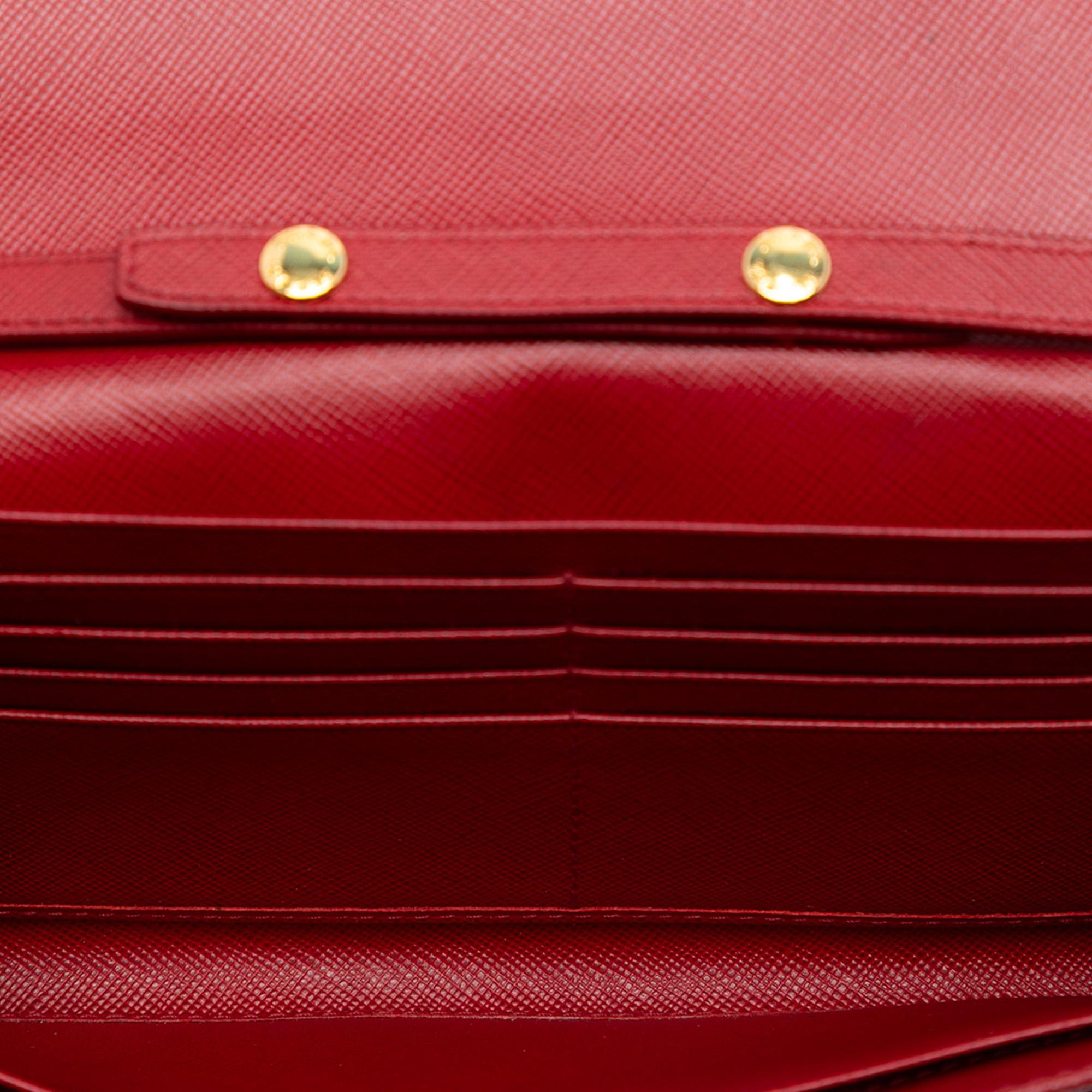 Prada Saffiano Leather Wallet on Chain