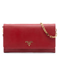 Prada Saffiano Leather Wallet on Chain
