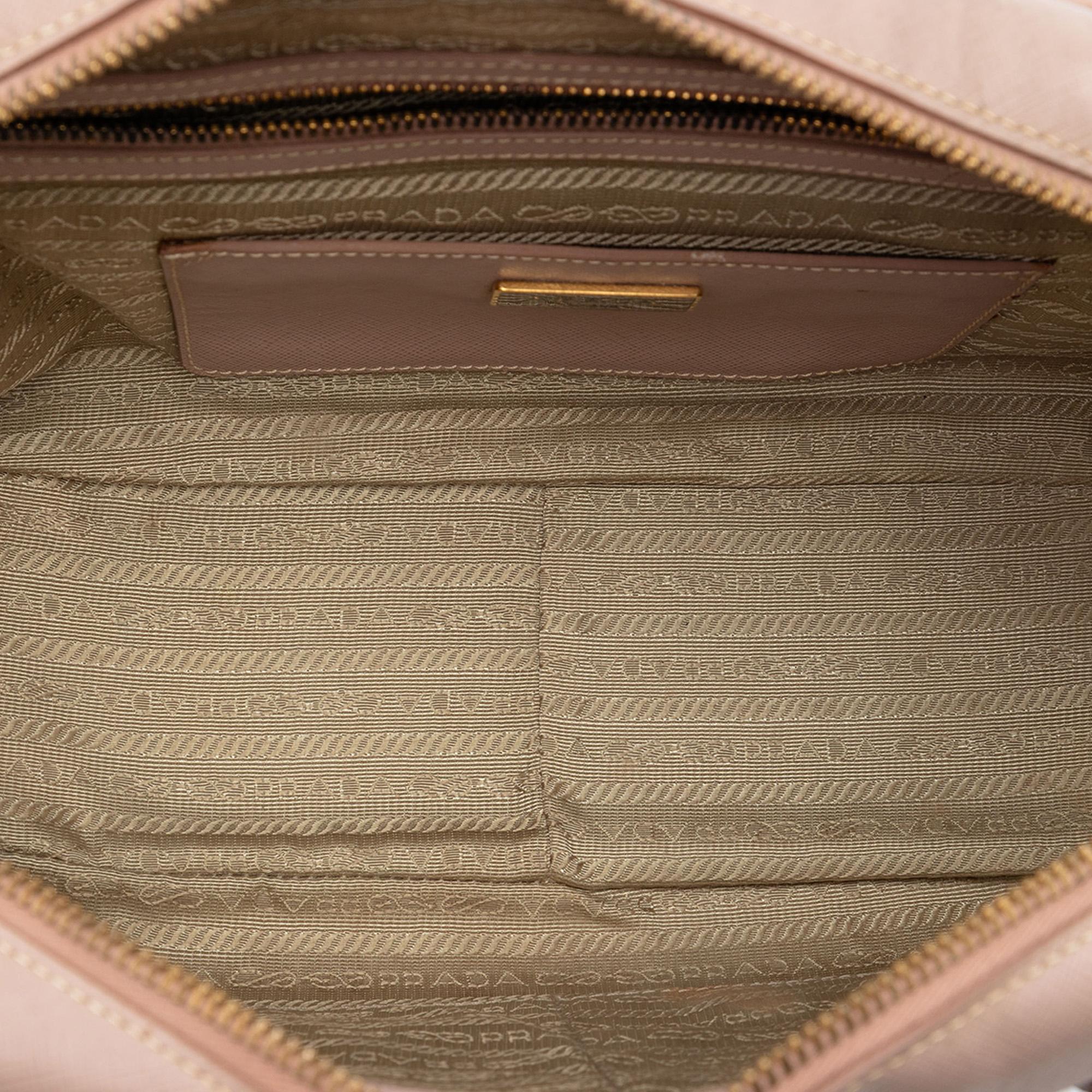 Prada Saffiano Lux Bauletto Satchel