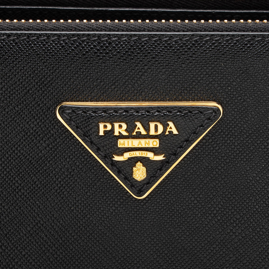 Prada Saffiano Lux Double Zip Large Tote