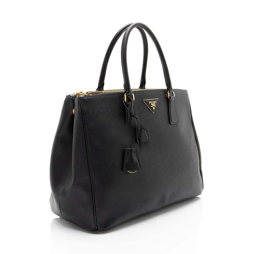 Prada Saffiano Lux Double Zip Large Tote