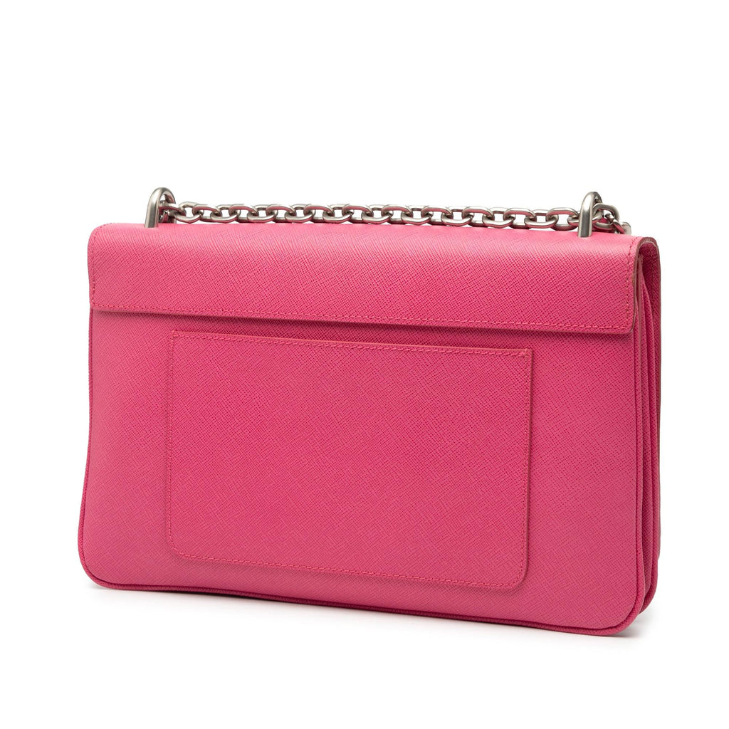 Prada Saffiano Lux Lock Chain Flap