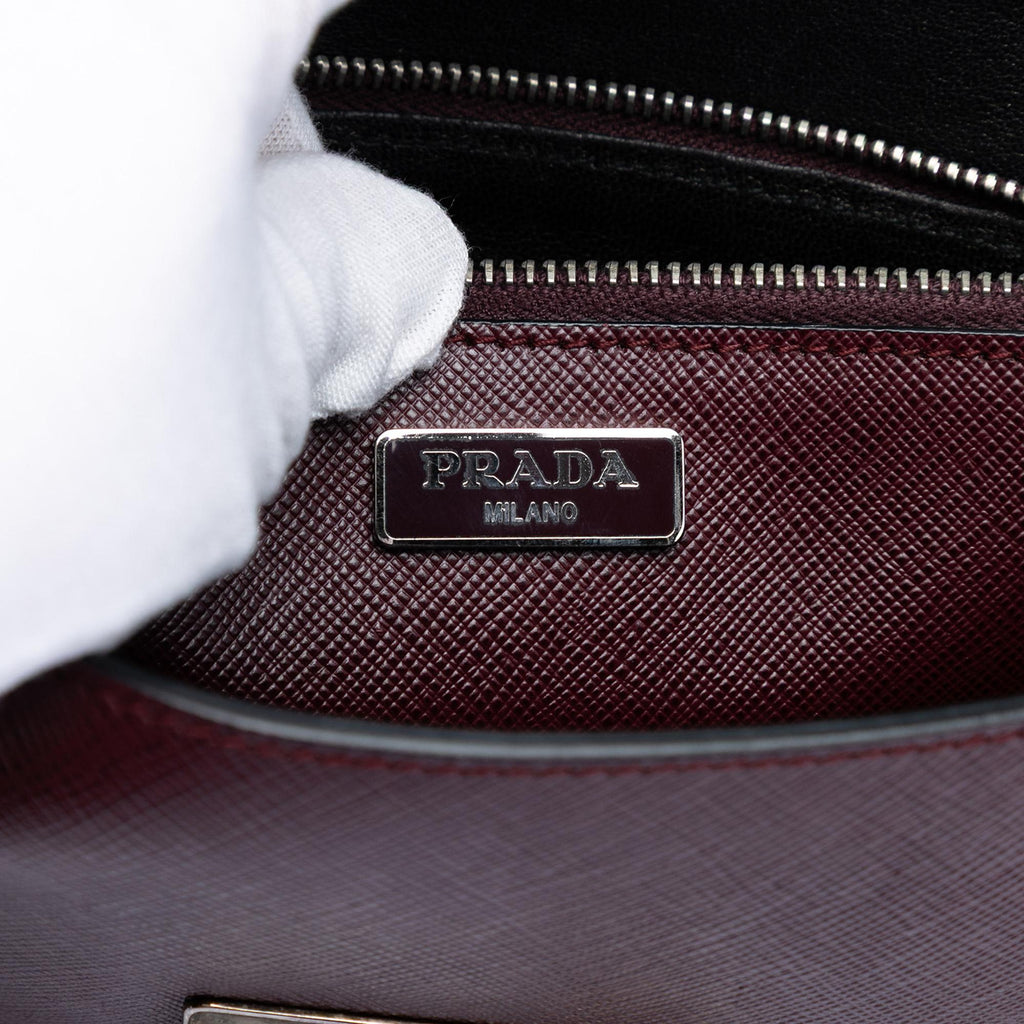 Prada Saffiano Lux Sound Lock Satchel