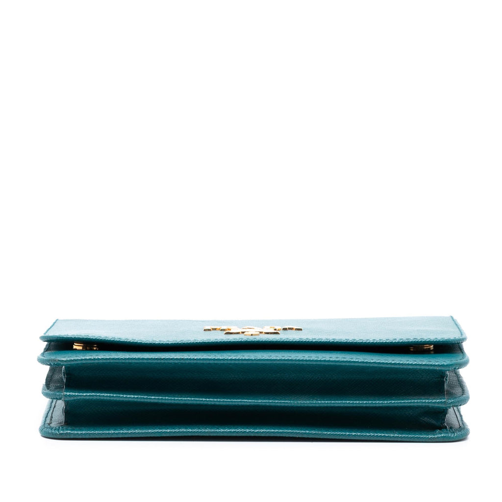 Prada Saffiano Lux Wallet on Chain