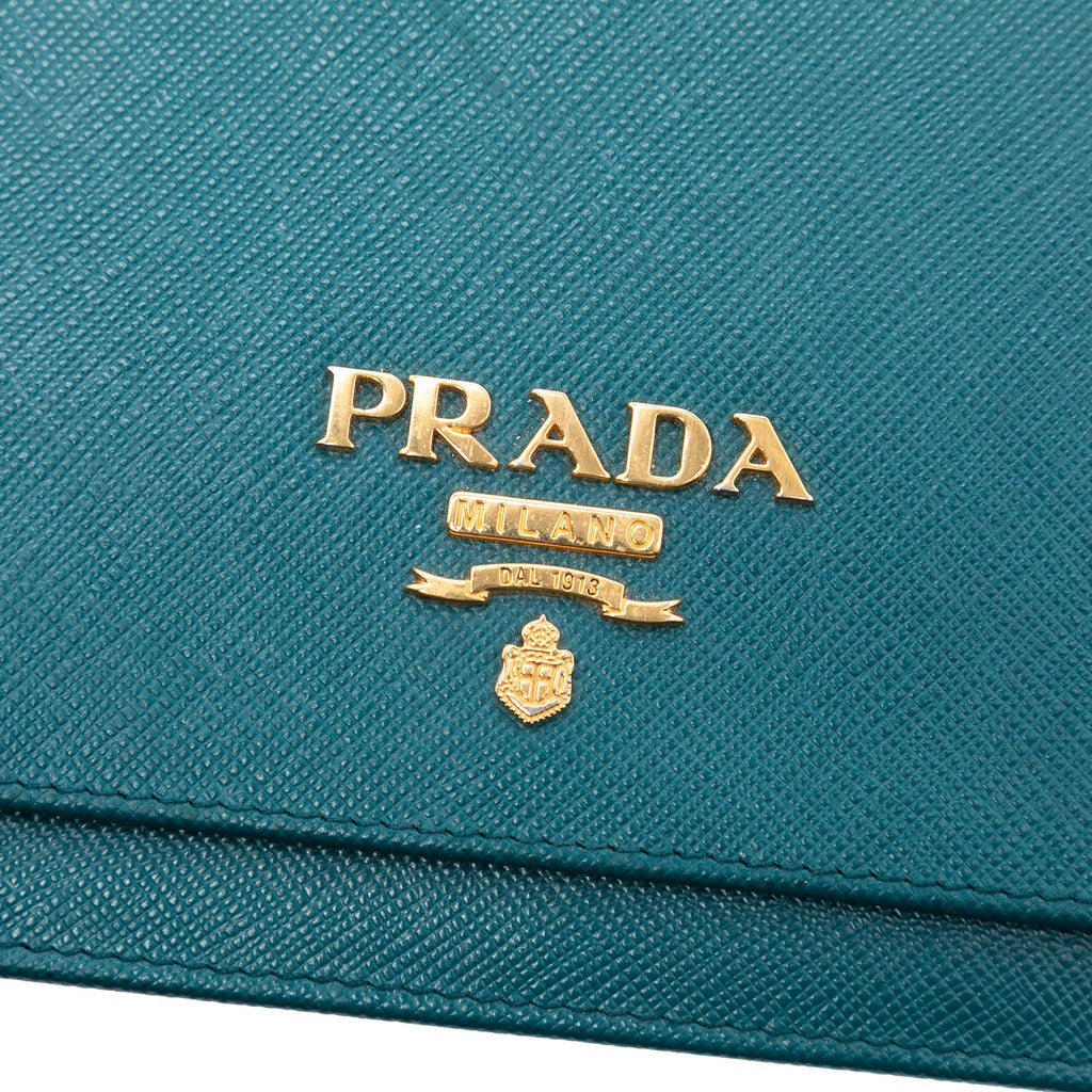 Prada Saffiano Lux Wallet on Chain